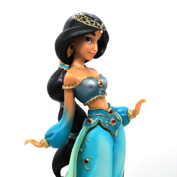 Aqua green Jasmin theme necklace with large silver lobster class. - Picture 7 of 7